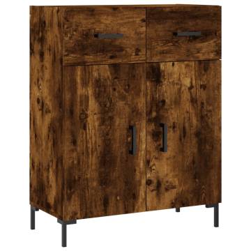 Stylish Highboard in Smoked Oak - 69.5x34x180 cm