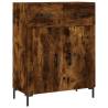 Stylish Highboard in Smoked Oak - 69.5x34x180 cm