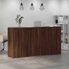 Reception Desk Brown Oak 200x50 cm | Durable & Stylish Design