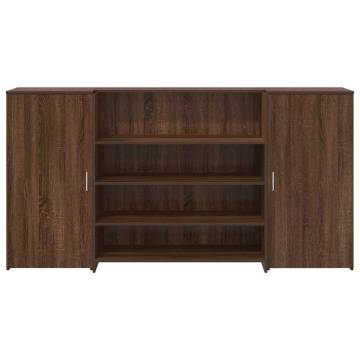 Reception Desk Brown Oak 200x50 cm | Durable & Stylish Design