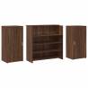 Reception Desk Brown Oak 200x50 cm | Durable & Stylish Design