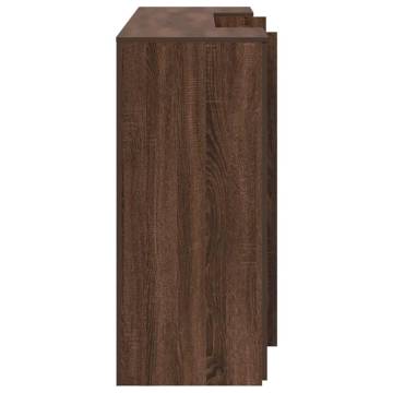 Reception Desk Brown Oak 200x50 cm | Durable & Stylish Design