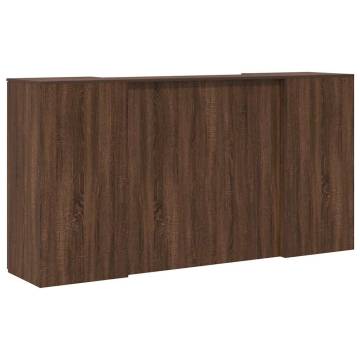 Reception Desk Brown Oak 200x50 cm | Durable & Stylish Design