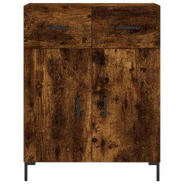 Stylish Highboard in Smoked Oak - 69.5x34x180 cm