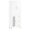 Stylish Highboard High Gloss White | HipoMarket