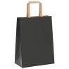 Black Paper Bags with Handles - 250 pcs | Eco-Friendly Packaging