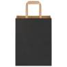 Black Paper Bags with Handles - 250 pcs | Eco-Friendly Packaging