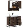  2 Piece Bathroom Furniture Set Brown Oak Engineered Wood Colour brown oak Number of 1 