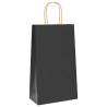 Black Paper Bags with Handles - 250 pcs | HipoMarket