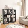  Book Cabinet High Gloss Grey 97.5x29.5x100 cm Engineered Wood Colour high gloss grey Quantity in Package 1 