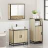 3 Piece Bathroom Furniture Set - Sonoma Oak Engineered Wood