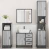 Stylish 4 Piece Bathroom Furniture Set - Grey Sonoma