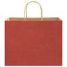 50 Red Paper Bags with Handles - Eco-Friendly & Durable