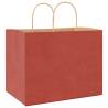 50 Red Paper Bags with Handles - Eco-Friendly & Durable