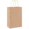 250 pcs Brown Paper Bags with Handles | Eco-Friendly Packaging