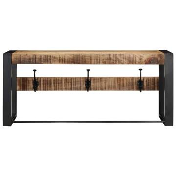 Coat Rack 80x35 cm - Solid Rough Wood Mango | HipoMarket