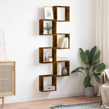 Wall Cube Shelves 6 pcs Smoked Oak - Stylish Storage Solution