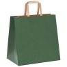 Eco-Friendly Green Paper Bags with Handles - 250 pcs | HipoMarket