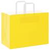 Durable Yellow Paper Bags with Handles - 250 pcs | HipoMarket