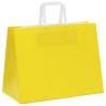 Durable Yellow Paper Bags with Handles - 250 pcs | HipoMarket