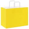 Durable Yellow Paper Bags with Handles - 250 pcs | HipoMarket