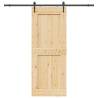  Sliding Door with Hardware Set 90x210 cm Solid Wood Pine Size 90 x 210 cm (213.5 cm) Quantity in Package 1 Model square 