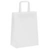 White Paper Bags with Handles - 50 pcs | 21x11x28 cm