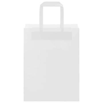 White Paper Bags with Handles - 50 pcs | 21x11x28 cm