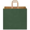 Eco-Friendly Green Paper Bags with Handles - 250 pcs