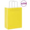  Paper Bags 250 pcs with Handles Yellow 21x11x28 cm Colour yellow Size 21 x 11 x 28 cm Quantity in Package 250 