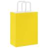 Durable Yellow Paper Bags with Handles - 250 pcs | HipoMarket