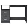 High Gloss Grey Desk with Drawers - 110x50 cm | HipoMarket