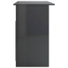 High Gloss Grey Desk with Drawers - 110x50 cm | HipoMarket