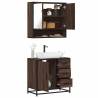  2 Piece Bathroom Furniture Set Brown Oak Engineered Wood Colour brown oak Number of 1 