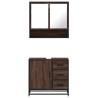 2 Piece Brown Oak Bathroom Furniture Set - Stylish & Durable