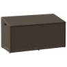 Garden Storage Box Brown 110x50 cm - Durable Poly Rattan