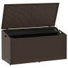 Garden Storage Box Brown 110x50 cm - Durable Poly Rattan