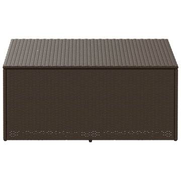 Garden Storage Box Brown 110x50 cm - Durable Poly Rattan