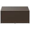 Garden Storage Box Brown 110x50 cm - Durable Poly Rattan