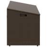 Garden Storage Box Brown 110x50 cm - Durable Poly Rattan