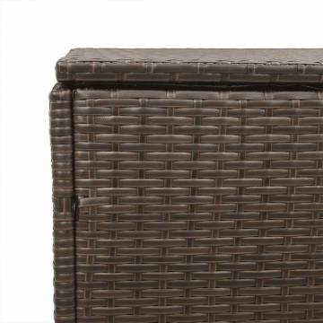 Garden Storage Box Brown 110x50 cm - Durable Poly Rattan