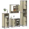  4 Piece Bathroom Furniture Set Sonoma Oak Engineered Wood Colour sonoma oak Number of 1 