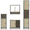 4 Piece Bathroom Furniture Set - Sonoma Oak Engineered Wood