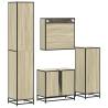 4 Piece Bathroom Furniture Set - Sonoma Oak Engineered Wood