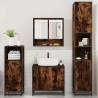 4 Piece Bathroom Furniture Set - Smoked Oak Wood