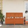 Garden Storage Box Brown 150x50x56.5 cm Solid Wood Fir Colour light brown Size 150 x 50 x 56.5 cm 