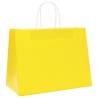 Yellow Paper Bags with Handles - 50 pcs | HipoMarket UK