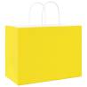 Yellow Paper Bags with Handles - 50 pcs | HipoMarket UK