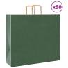  Paper Bags 50 pcs with Handles Green 54x15x49 cm Colour green Size 54 x 15 x 49 cm Quantity in Package 50 