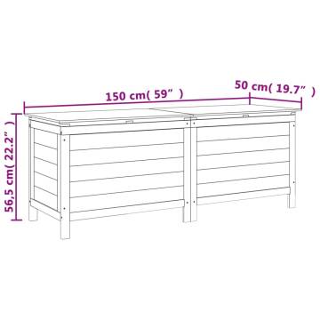 Garden Storage Box Brown 150x50x56.5 cm - Solid Fir Wood